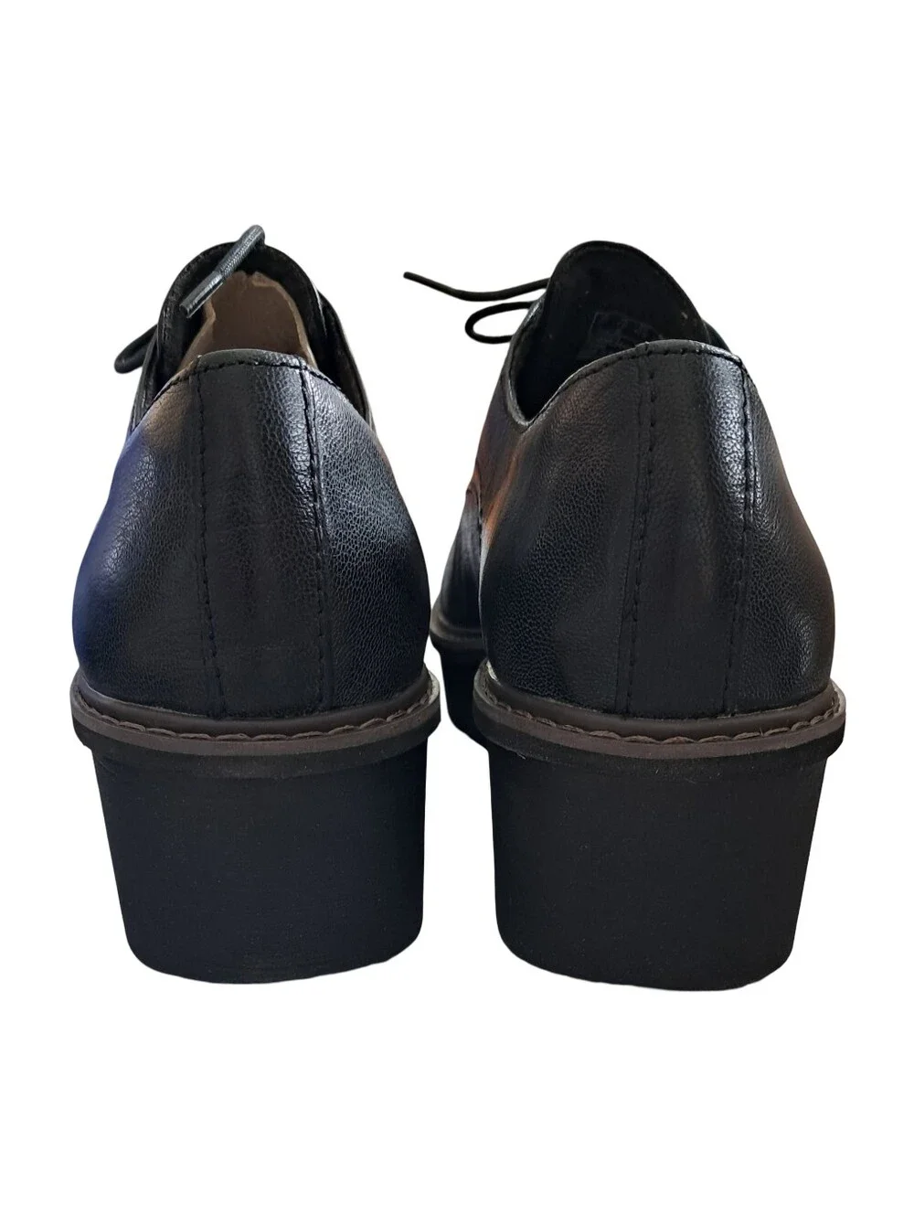 Clarks Airabell Tye Black Leather Oxford Women Shoes Size 10 NEW